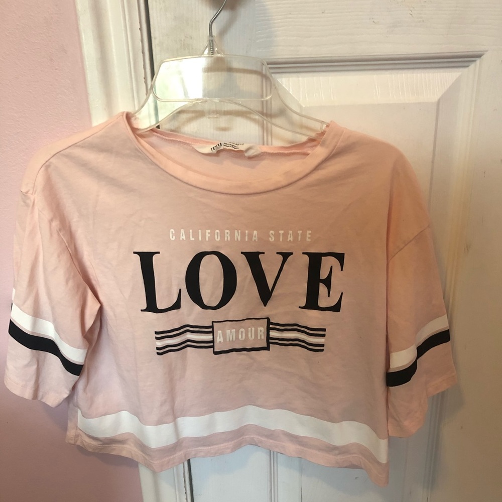 Pink crop top
